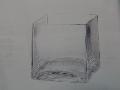   ガラス製フラワーベース（キューブＳ・６個入り・ｈ８×８×８ｃｍ）ＦＲ１２０２
