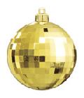クリスマスボール（８０ｍｍミラーシェイプ・ゴールド・６ヶ）OXM1２１６S