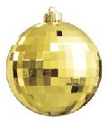 クリスマスボール（１００ｍｍミラーシェイプ・ゴールド・２ヶ）OXM1216M