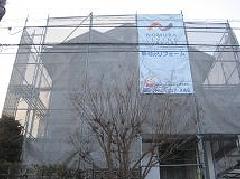 神奈川県大和市つきみ野３階建て塗装改修工事足場施工