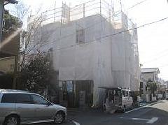 神奈川県大和市下鶴間外壁塗装工事足場施工