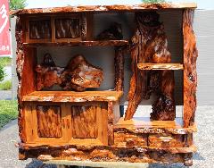 NO 440　屋久杉飾り棚　   数千年以上 くれた上物ばかり使い重みのある作品です。