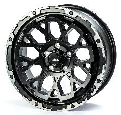Air/G Rocks 16×6.0J-5 Matte Black/マットブラック Rim Diamond Cut/リムDC(ダイヤカット)