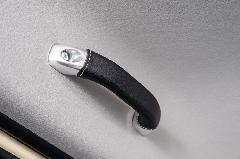 本革巻きアルミアシストグリップ 1本 ジムニーJB64/JB23 ジムニーシエラJB74/JB33/JB43 ジムニーノマドJC74 車 シルバー