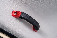 本革巻きアルミアシストグリップ 1本 ジムニーJB64/JB23 ジムニーシエラJB74/JB33/JB43 ジムニーノマドJC74 車 レッド