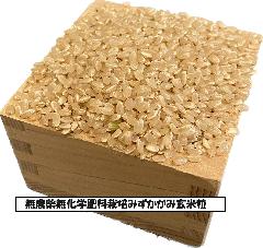 令和5年産　滋賀県産　無農薬無化学肥料栽培みずかがみ玄米5kg×2個入り　【精米無料！】
