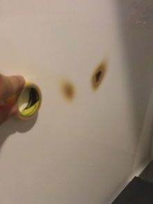 焦げを塗装修理するキッチンパネル