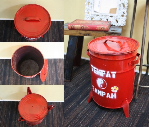 アメリカンレトロ ドラム缶型 ゴミ箱 ダストボックス 9 - インテリア小物