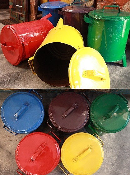 アメリカンレトロ ドラム缶型 ゴミ箱 ダストボックス 9 - インテリア小物