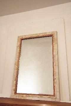 木製　壁掛けミラー/鏡　（大・石）