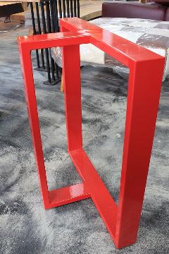 一枚板テーブル用　オリジナルアイアン　調色B脚（赤）　国産L0023