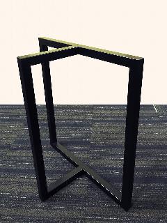 一枚板テーブル・座卓兼用脚　アイアン32角T型ブラック　NS-LT0008