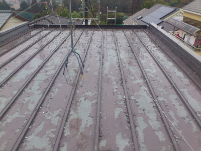 金属屋根の改修工事