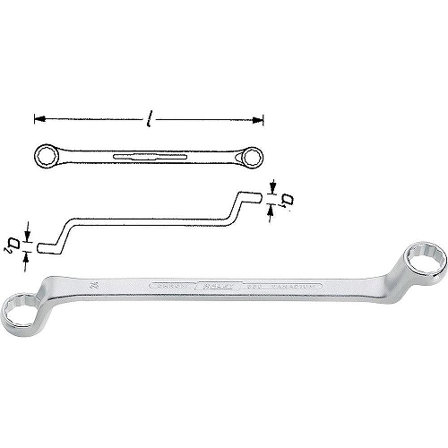 HAZET ハゼット オフセット75° メガネレンチ ８本SET