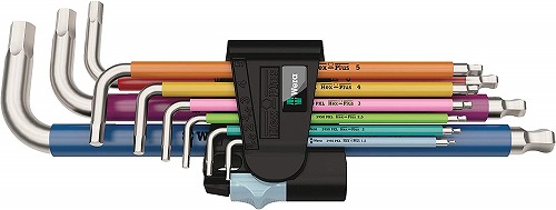 Wera@3950/9 Hex-Plus Multicolour Stainless  022669