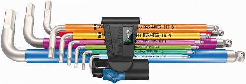 Wera3950/9 Hex-Plus Multicolour Stainless HF  022699