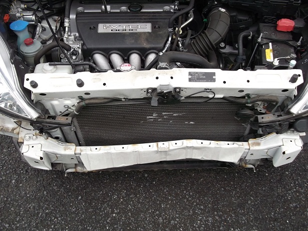 Rgステップワゴン 前まわり損傷 バンパー交換 ボンネット交換 バルクヘッド交換 フレーム修正塗装
