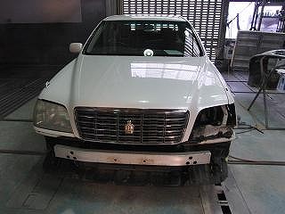 トヨタクラウン ヘッドライトクリアペイント サカモト自動車工業