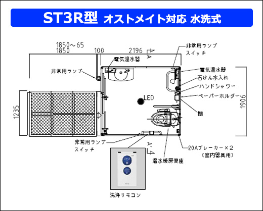 ST3R型 オストメイト対応 水洗式