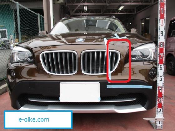 BMW X1 追突事故　修理　車両保険