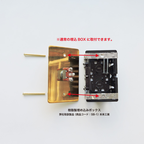 真鍮プレートスイッチ シングル｜アメリカ製スイッチ コンセント