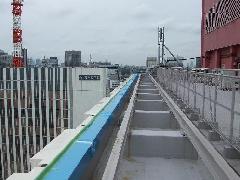 東京都銀座　屋上部　大型アルミ水切工事