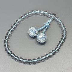 ・水晶 共仕立 三色かがり梵天房（水色）
