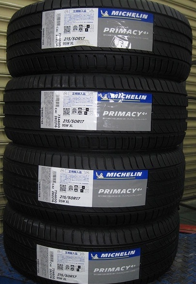 ﾐｼｭﾗﾝ PRIMACY4+ 215/50R17 4本ｾｯﾄ 税込 127,050円｜タイヤ交換 