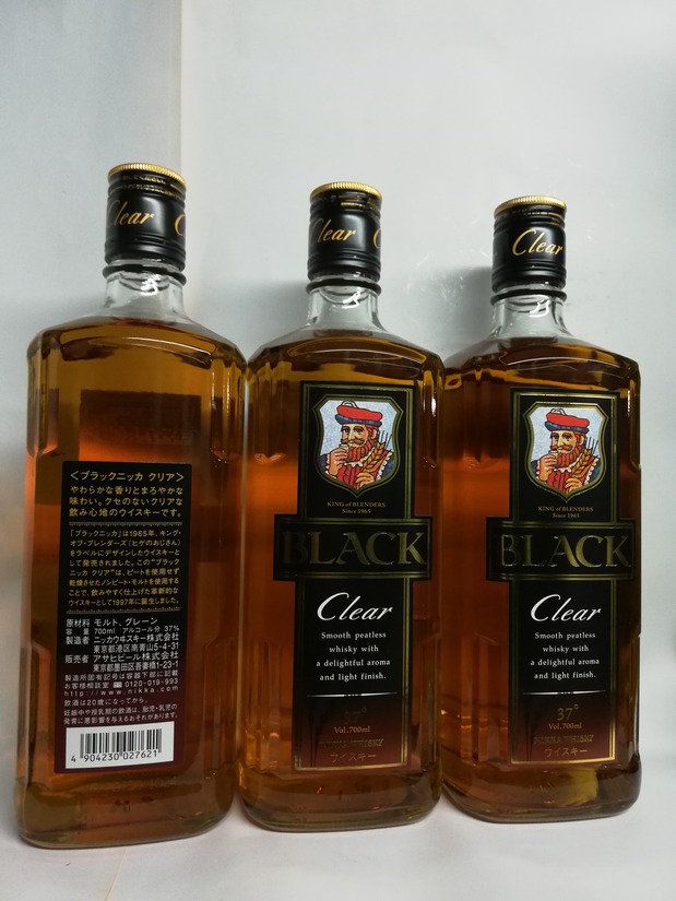  ニッカウイスキー ブラックニッカ クリア 37度 紙パック 1800ml 6本 1ケース