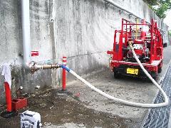 立川市福祉施設　連結送水管耐圧試験