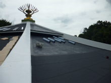 お寺の伽藍の防水加工