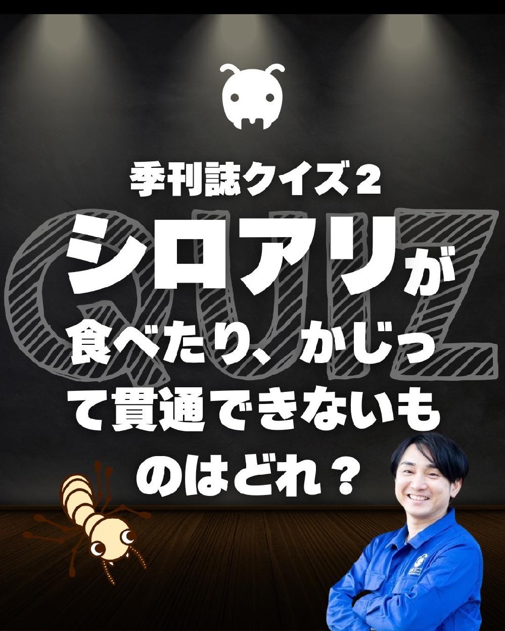 シロアリが食べたり、かじって貫通できないものはどれ?